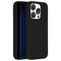 Accezz Liquid Silicone Backcover met MagSafe iPhone 15 Pro Telefoonhoesje Zwart