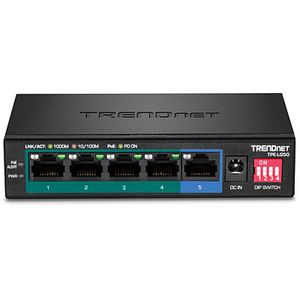 Trendnet TPE-LG50 netwerk-switch Gigabit Ethernet (10/100/1000) Zwart Power over Ethernet (PoE)