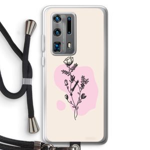 Roses are red: Huawei P40 Pro Plus Transparant Hoesje met koord