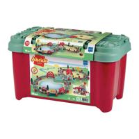 Abrick Ecoiffier - bouwset treinbaan, station en accessoires, 140dlg.