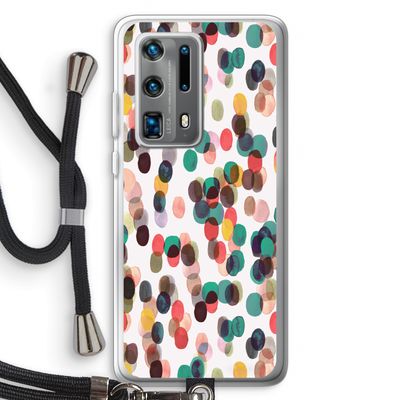 Tropical Dots: Huawei P40 Pro Plus Transparant Hoesje met koord