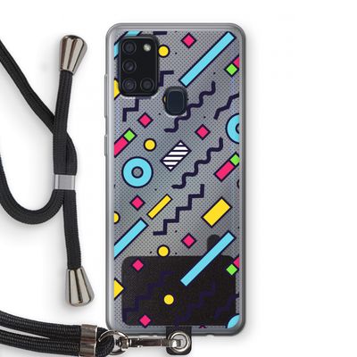 8-bit N°8: Samsung Galaxy A21s Transparant Hoesje met koord
