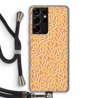 Camouflage: Samsung Galaxy S21 Ultra Transparant Hoesje met koord