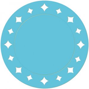 Turquoise kartonnen placemats 33 cm