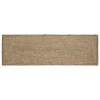 VidaXL Vloerkleden rechthoekig natuurlijk en zwart 80 x 250 cm jute