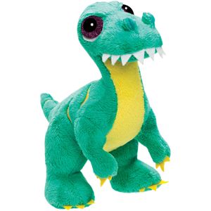 Pluche knuffeldier  dinosaurus - Velociraptor - groen - 17 cm - Dino thema   -