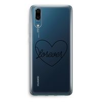 Forever heart black: Huawei P20 Transparant Hoesje