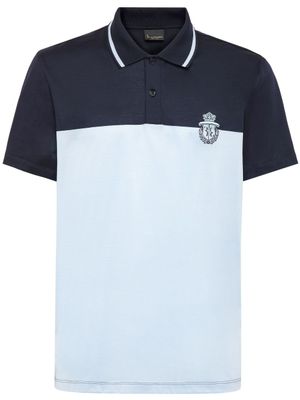 Billionaire t-shirt bicolore à logo brodé - Bleu