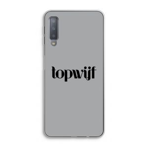 Topwijf Grijs Zwart: Samsung Galaxy A7 (2018) Transparant Hoesje