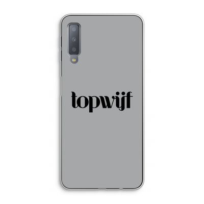Topwijf Grijs Zwart: Samsung Galaxy A7 (2018) Transparant Hoesje