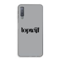 Topwijf Grijs Zwart: Samsung Galaxy A7 (2018) Transparant Hoesje