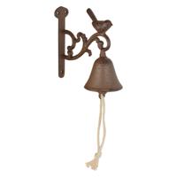 Best for Boots Bel - gietijzer - vogel print - 15 cm - bruin - deurbel
