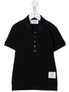 Thom Browne Kids polo à manches courtes - Bleu