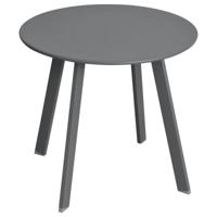 Bijzettafel/tuin tafel Saona - metaal - donkergrijs - D50 x H45 cm - voor buiten Bijzettafel/tuin tafel Saona - metaal - donkergrijs - D50 x H45 cm - voor buiten