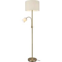 LED Vloerlamp - Trion Hotia - E27 Fitting - Rond - Mat Crème - Aluminium
