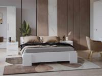 Tweepersoonsbed INDIRA 160x200 cm wit/glanzend wit Tweepersoonsbed INDIRA 160x200 cm wit/glanzend wit