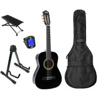 LaPaz 002 BK klassieke gitaar 1/2-formaat zwart + accessoires - thumbnail