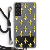 Bananas: Samsung Galaxy S21 FE Transparant Hoesje met koord