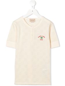 Gucci Kids t-shirt à motif GG en jacquard - Tons neutres