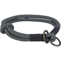 Trainingshalsbanden voor honden Trixie Soft Rope Zwart Grijs L 50 cm