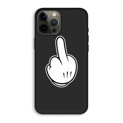 Middle finger black: iPhone 12 Pro Max Biologisch afbreekbaar hoesje