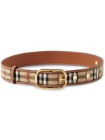 Burberry ceinture en cuir à motif Vintage Check - Marron - thumbnail