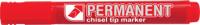 Crown permanent marker, schuine punt, schrijfbreedte 1 - 3 mm, rood