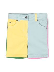 Stella McCartney Kids short colour block à patch cœur - Bleu