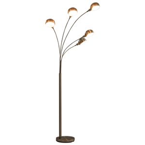 VidaXL Lamp staand 5xe14 200 cm zilverkleurig