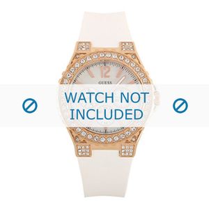 Horlogeband Guess W0149L6 / W16577L1 Silicoon Wit 11mm