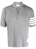 Thom Browne polo à 4 bandes signature - Gris