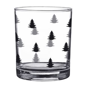 Clayre & Eef Waterglas 230 ml Glas Kerstbomen Drinkbeker Transparant Drinkbeker