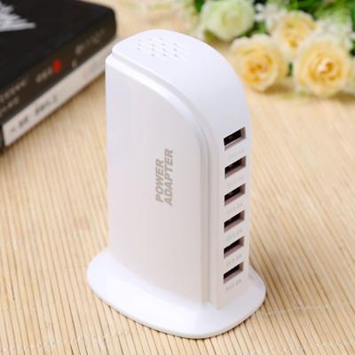 853L 30W 6 poorten USB Snellaaddock Smart Charger AC100-240V (wit)