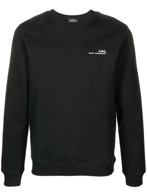A.P.C. sweat à logo imprimé - Noir