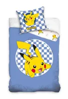 Pikachu Dekbedovertrek blauw - 140 x 200 cm - 70 x 90 cm