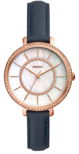 Horlogeband Fossil ES4456 Leder Blauw 12mm