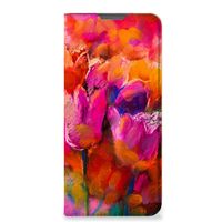 Bookcase Motorola Moto E32 | Moto E32s Tulips - thumbnail