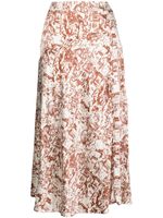 Rejina Pyo Ria Renaissance-print midi skirt - Blanc