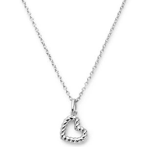 Ketting Hart-Bolletjes zilver 41-45 cm