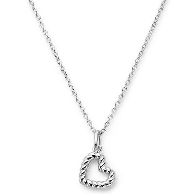 Ketting Hart-Bolletjes zilver 41-45 cm