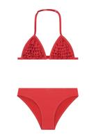 Shiwi Zomer bikini meisjes - hibiscus rood - Lori - triangel set Shiwi Zomer bikini meisjes - hibiscus rood - Lori - triangel set