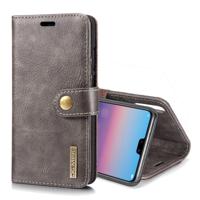 Crazy Horse textuur Flip afneembare magnetische lederen case voor Huawei P20 met houder & kaartsleuven & portemonnee (grijs)