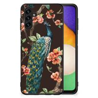 Samsung Galaxy A13 5G | A04s Dierenprint Telefoonhoesje Pauw met Bloemen Samsung Galaxy A13 5G | A04s Dierenprint Telefoonhoesje Pauw met Bloemen