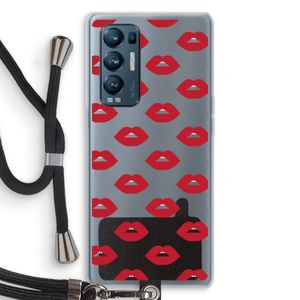 Lips: Oppo Find X3 Neo Transparant Hoesje met koord