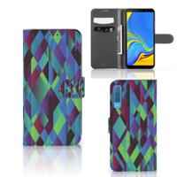 Samsung Galaxy A7 (2018) | Book Case | Abstract Green Blue