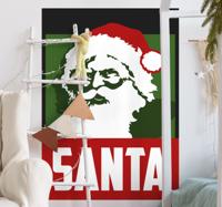 Kerststickers Realistische santa poster