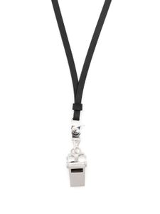 AMBUSH collier sifflet en cuir - Argent