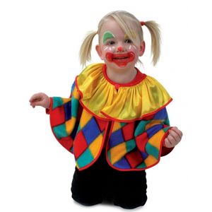 Peuter verkleed poncho clown