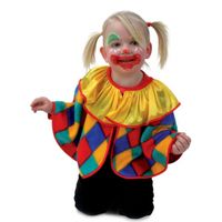 Peuter verkleed poncho clown - thumbnail