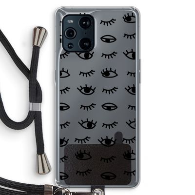 Eye pattern #2: Oppo Find X3 Pro Transparant Hoesje met koord